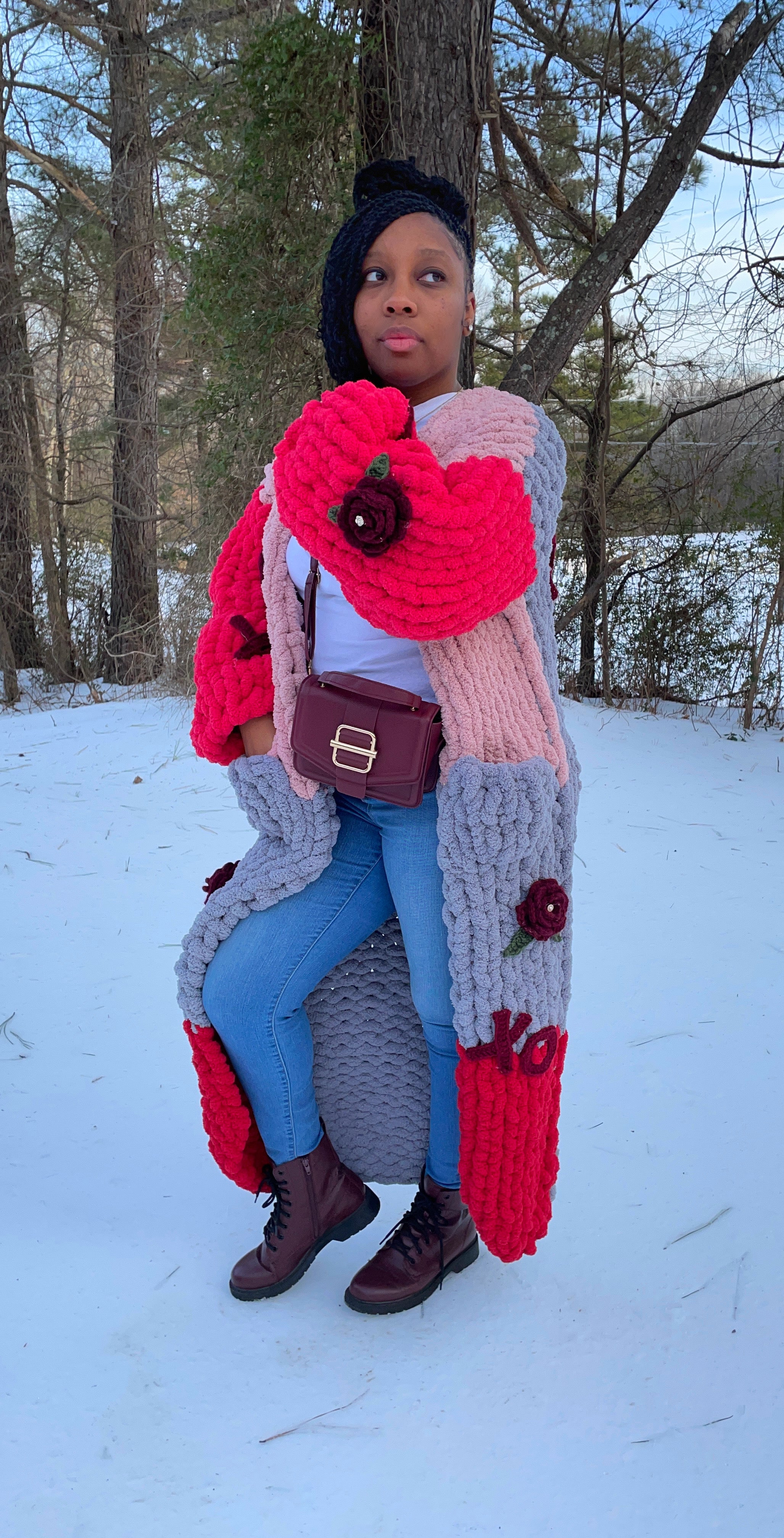 Hugs and Kisses Chunky Knit Duster