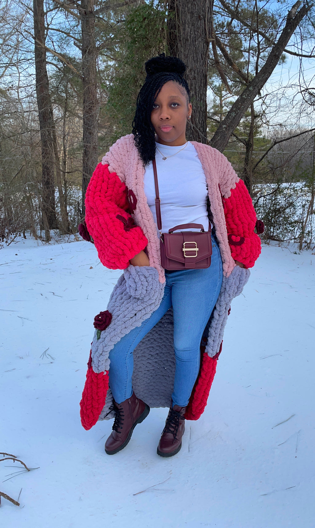 Hugs and Kisses Chunky Knit Duster